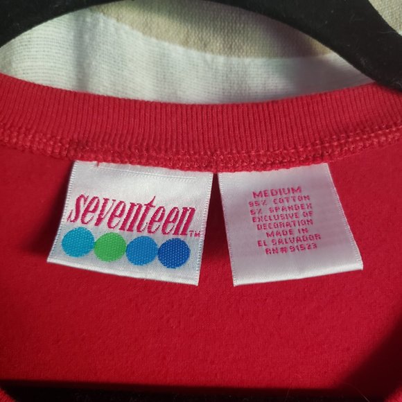 Seventeen | Super Soft Red Long Sleeve T Shirt - Picture 4 of 8